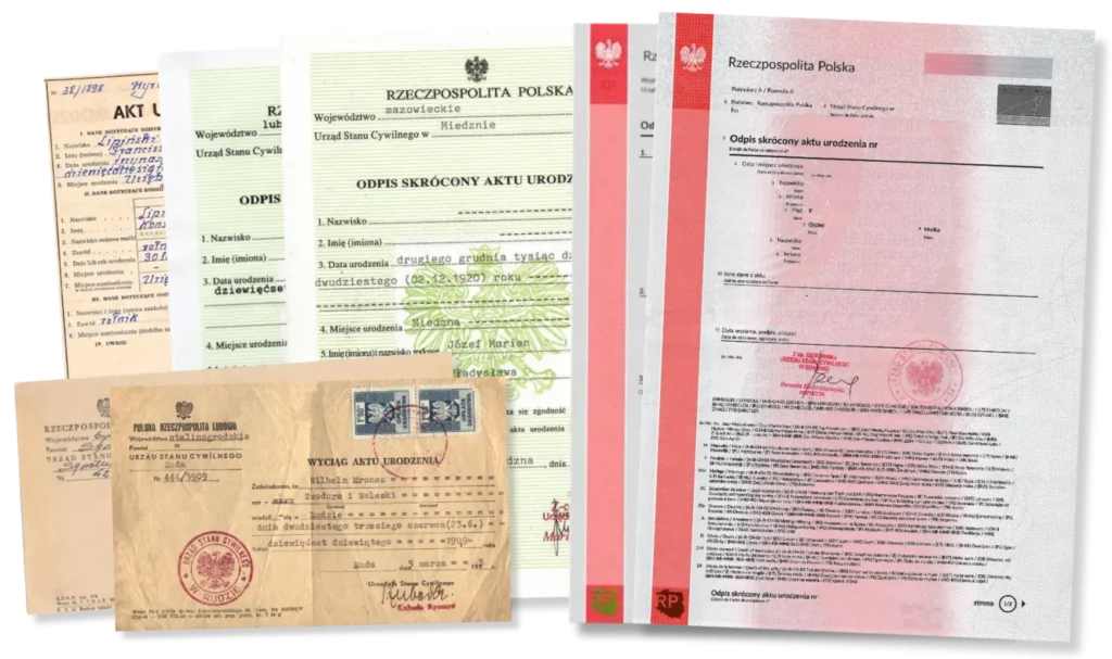 Certificado de nacimiento polaco
